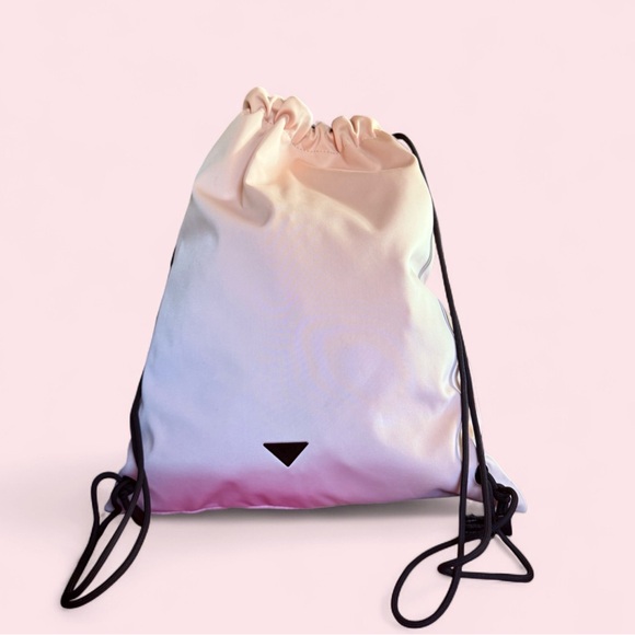 Prada Beauty Pink Drawstring Backpack Bag Pouch